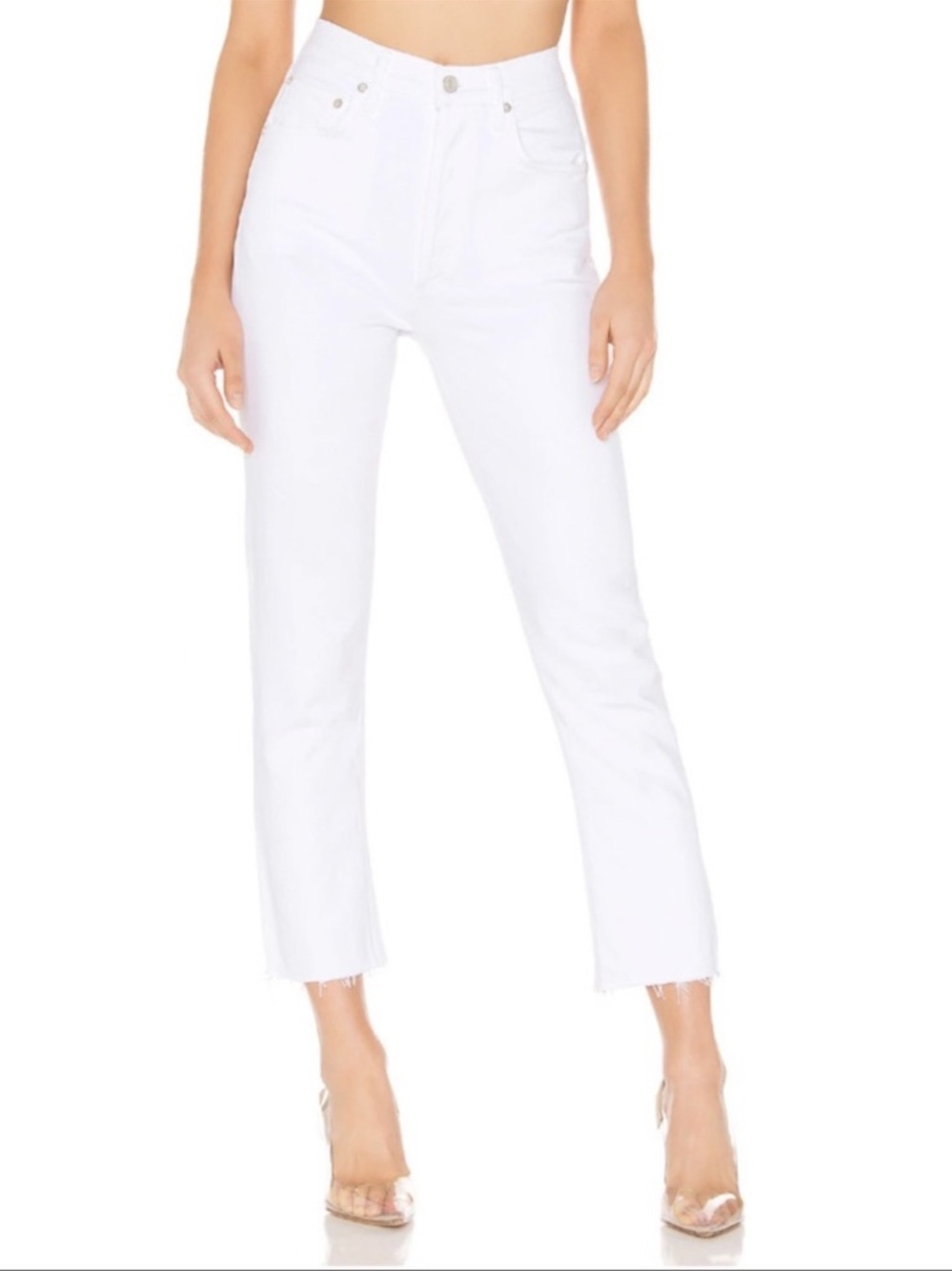 Agolde Riley Cropped Raw Hem Jeans Size 27